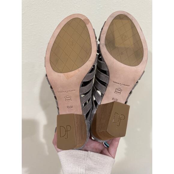 Donald Pliner Greece Leather Peep Toe Sandals size 8.5 - Picture 6 of 8